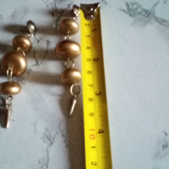 Artisan Mixed Metal White Gold Mid-Century Modern Dangle Drop Earrings - Picture 4 of 7